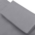 vidaXL Lit de repos d'extérieur avec auvent et oreillers gris
