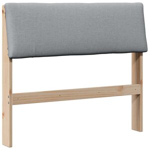 vidaXL Tête de lit capitonnée Gris clair 100 cm Pin massif