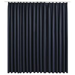 vidaXL Rideau occultant avec crochets Anthracite 290x245 cm