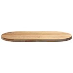 vidaXL Dessus de table 120x60x4 cm bois de chêne massif ovale