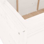 vidaXL Lit surélevé de jardin blanc 119 5x82 5x78cm bois de pin massif