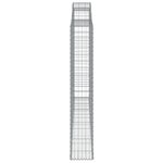 vidaXL Paniers à gabions arqués 2 Pièces 300x30x180/200 cm fer galvanisé
