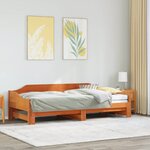vidaXL Lit de jour et lit gigogne sans matelas 90x190 cm bois massif