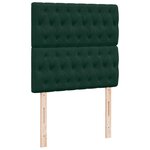 vidaXL Sommier à lattes de lit avec matelas Vert foncé 100x200 cm