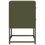 vidaXL Table de chevet vert olive 36x39x60 5 cm acier