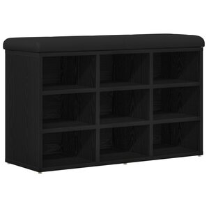 Banc de rangement vidaXL Chêne noir 80x30x48 cm Bois reconstitué
