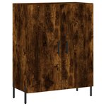 vidaXL Buffet haut Chêne fumé 69 5x34x180 cm Bois d'ingénierie