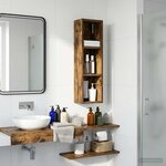 vidaXL Armoire murale de salle de bain Chêne Fumé 20 x 14 x 70 cm