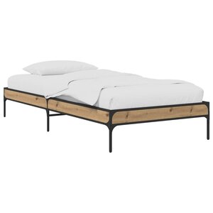vidaXL Cadre de lit Chêne artisanal 80 x 200 cm Bois d'ingénierie