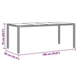 vidaXL Ensemble à manger de jardin et coussins 7 Pièces marron rotin