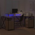 vidaXL Bureau Chêne Sonoma 182 x 101 x 87 5 cm Bois d'ingénierie