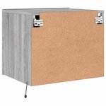 vidaXL Table de chevet murale avec lumières LED sonoma gris