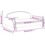 vidaXL Canapé pour enfants taupe 70x45x30 cm tissu