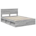 vidaXL Cadre de lit Gris Sonoma 140 x 190 cm Bois d'ingénierie