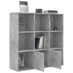 vidaXL Bibliothèque Gris béton 98x30x98 cm Bois d’ingénierie