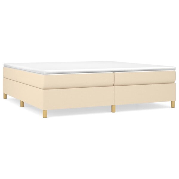 vidaXL Cadre de lit crème 200x200 cm tissu