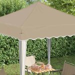 vidaXL Tente de fête pop-up 195 x 195 x 245 cm Crème Tissu Oxford