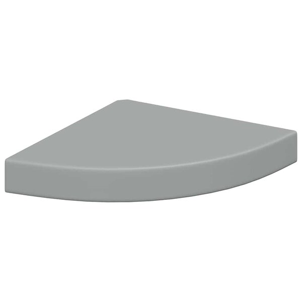 vidaXL Étagère d'angle flottante gris 25x25x3 8 cm MDF
