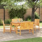 vidaXL Ensemble de salle à manger de jardin en bois d'acacia massif