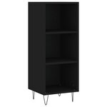vidaXL Buffet noir 34 5x32 5x90 cm bois d'ingénierie