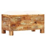 vidaXL Banc de rangement Bois massif recyclé 80 x 40 x 40 cm