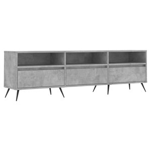 vidaXL Meuble TV gris béton 150x30x44 5 cm bois d'ingénierie