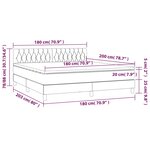vidaXL Sommier à lattes de lit et matelas et LED Gris foncé 180x200 cm
