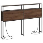 vidaXL Tête de lit de rangement Chêne marron 140 cm Bois d'ingénierie