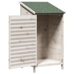 vidaXL Abri de jardin Blanc 59 x 56 x 113 5 cm Bois de Sapin Massif