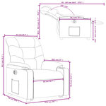 vidaXL Fauteuil inclinable électrique marron foncé tissu