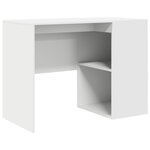 vidaXL Bureau d'angle blanc 102x88x75 cm en bois reconstitué
