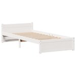 vidaXL Cadre de lit sans matelas blanc 90x190 cm bois de pin massif