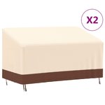 vidaXL Housses de banc 3 places 2 Pièces 159x84x56/81cm tissu oxford 600D