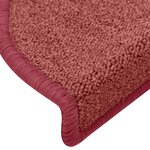 vidaXL Tapis d'escalier 30 pièces 65 x 24 x 4 cm Bordeaux Demi-rond Grand