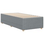 vidaXL Cadre de lit sans matelas gris clair 90x200 cm tissu