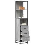 vidaXL Armoire de salle de bain sonoma gris 35x37 5x166 cm