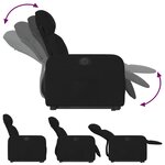 vidaXL Fauteuil inclinable électrique noir tissu