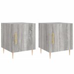 vidaXL Tables de chevet 2 Pièces sonoma gris 40x40x50cm bois d'ingénierie