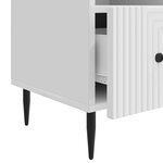 vidaXL Meuble TV Blanc brillant 102 x 34 5 x 50 cm Bois d'ingénierie
