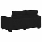 vidaXL Canapé à 2 places noir 120 cm tissu