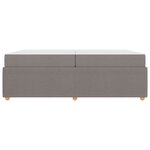 vidaXL Cadre de lit avec matelas avec matelas Taupe 200 x 200 cm tissu