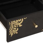 vidaXL Table basse Noir 80 x 54 x 40 cm Bois de mangue massif