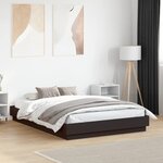 vidaXL Cadre de lit sans matelas noir 135x190 cm