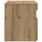 vidaXL Meuble TV avec lumières LED chêne artisanal bois d'ingénierie