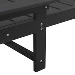 vidaXL Transat Noir HDPE