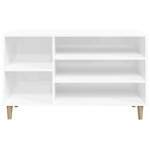 vidaXL Armoire à chaussure Blanc brillant 102x36x60 cm Bois ingénierie