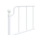 vidaXL Cadre de lit métal avec tête de lit/pied de lit blanc 75x190 cm