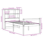 vidaXL Lit bibliothèque sans matelas cire marron 75x190 cm bois massif
