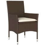 vidaXL Ensemble de salle à manger pour jardin 5 Pièces Marron Poly rotin