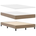 vidaXL Cadre de lit avec matelas Cappuccino 120 x 200 cm Faux cuir